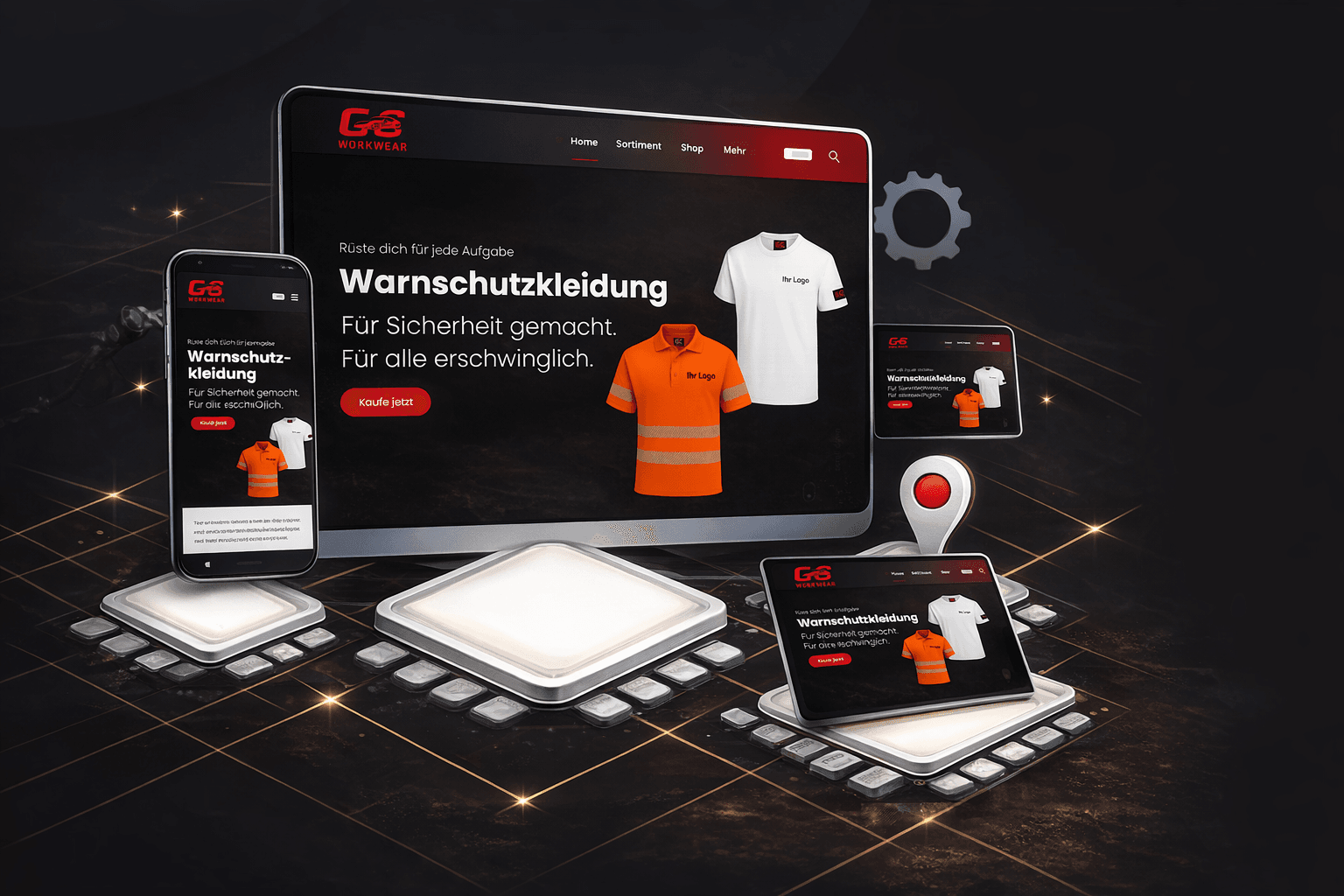 Website Referenz GCWorkwear   Webdesign Projekt Zürich